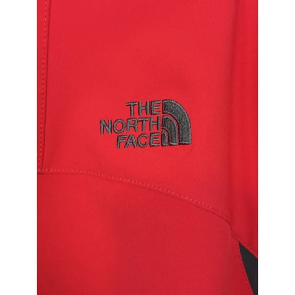 The North Face Mens XL Red Grey Soft Shell‎ Jacket Full Zip Outdoor Adventure